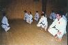 Stage de mars-avril 1986 au Dojo de Périgueux. Entraînement dirigé par Maître Seikichi Toguchi.